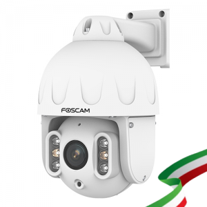 Foscam SD8EP Telecamera IP PoE da 8MP motorizzata, audio bidirezionale, allarme sonoro e luminoso